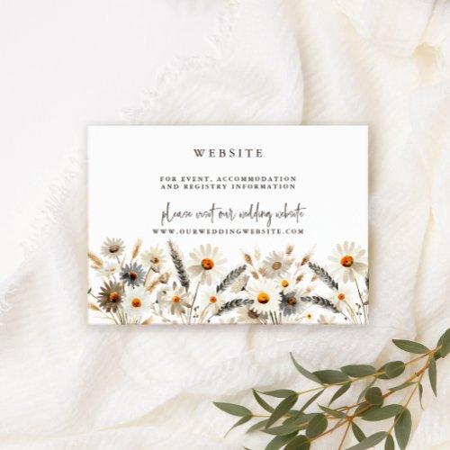 Farm Chicken Wedding Website Enclosure Card