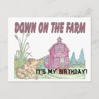 Farm Childrens Birthday Card