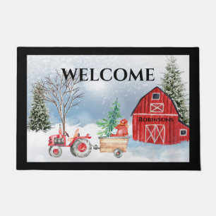 Farm Christmas Doormat