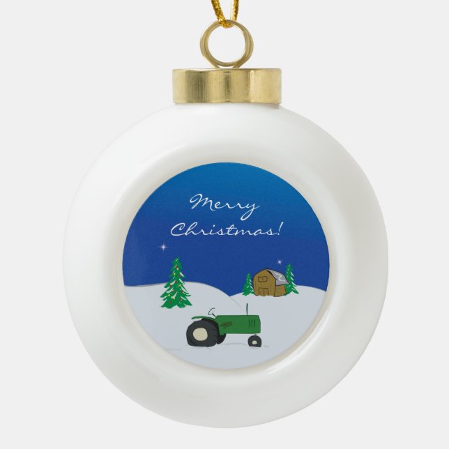 Farm Christmas Ornament (Front)