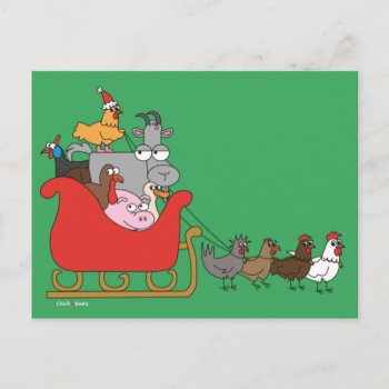 Farm Christmas Postcards by ChickinBoots at Zazzle