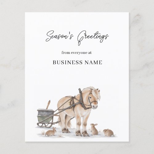 Farm Christmas Thank You Package Insert Business Flyer