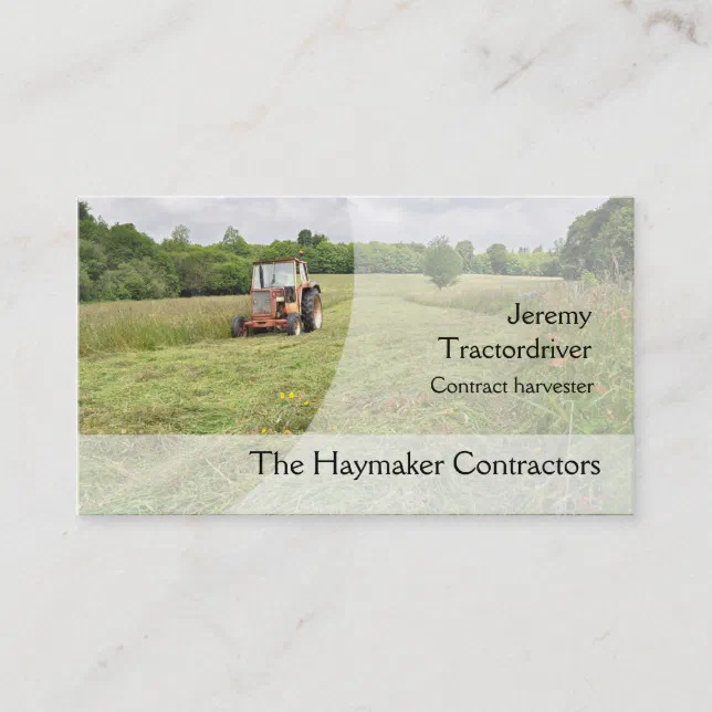 Farm Contractor Business Card 