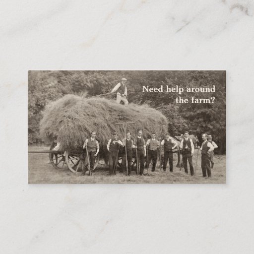 Customizable Farm Contractor business card