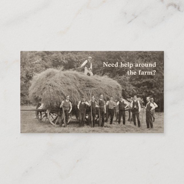 Farm Contractor business card (Front)