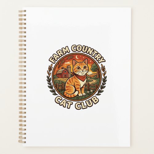 Farm Country Cat Cat Lover Gift - Farm Country Cat Planner