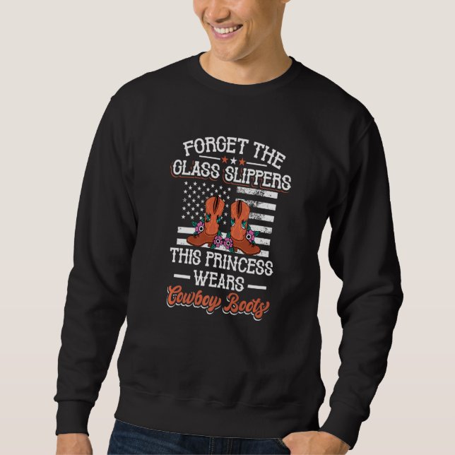 Farm Country Lifes Girls Cowgirls Boots Sweatshirt (Front)