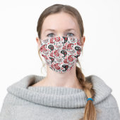 Farm Country Red and Black Paisley Face Mask (Worn)