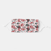 Farm Country Red and Black Paisley Face Mask (Front, Folded)