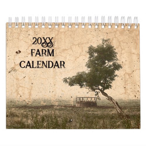 Farm Country Rustic Vintage Art Calendar 2024