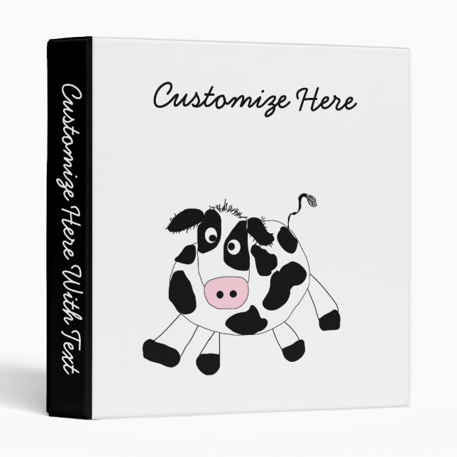 Farm Cow 3 Ring Binder (Front/Spine)