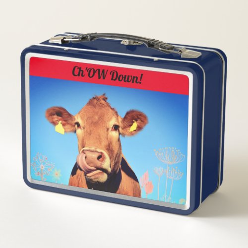 Farm Cow Lick  Metal Lunch Box