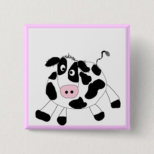 Farm Cow Tshirts and Gifts Button (Front)