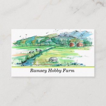 Farm Cows Red Barn Business Card by CountryGarden at Zazzle