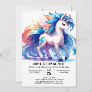Farm Custom Horse Birthday Invitation