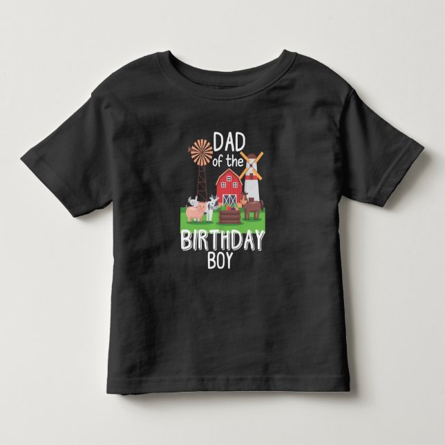 Farm Dad Birthday Boy Mother Animal loving Kid Toddler T-shirt (Front)