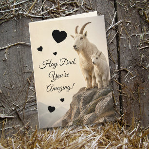 Farm Dad Goat Funny Father's Day Card