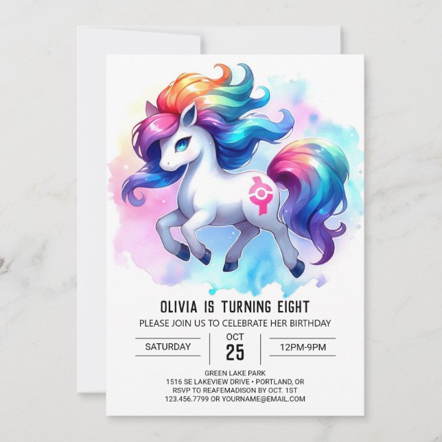 Farm Digital Horse Birthday Invitation (Front)