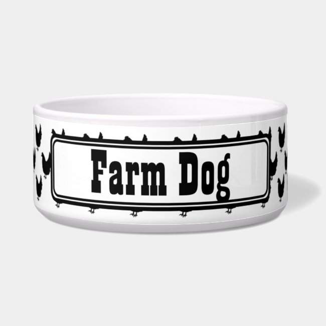 Farm Dog Chicken Silhouettes Homestead Pet