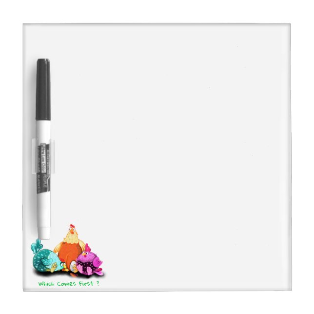 Farm Dry Erase Board Chickens Waiting Egg To Hatch (Front)