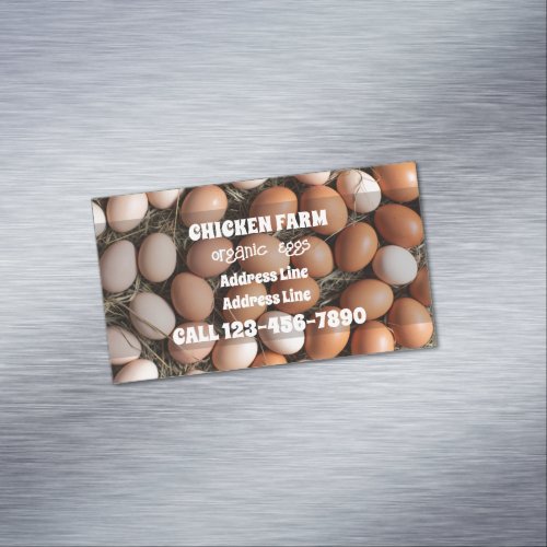 Farm Eggs Business Card Magnet
