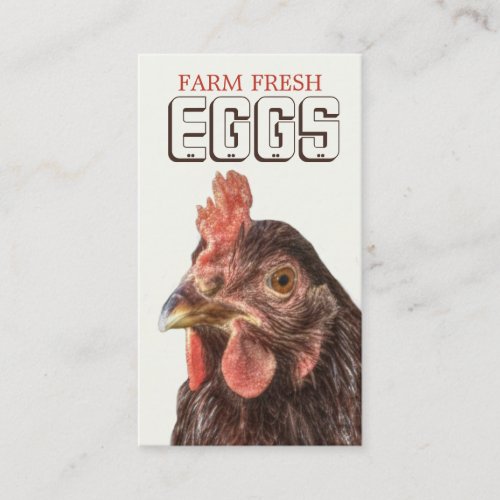 Farm EGGS Heritage Layer Hen Business Card