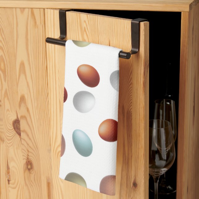 Farm eggs Kitchen towel (Thirds Fold)