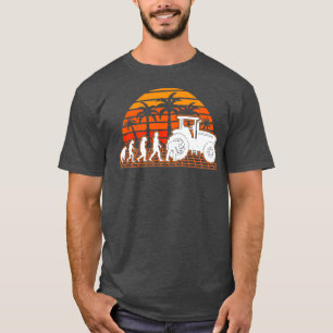 Farm Equipment Mechanic Evolution Sunset Tractor T-Shirt