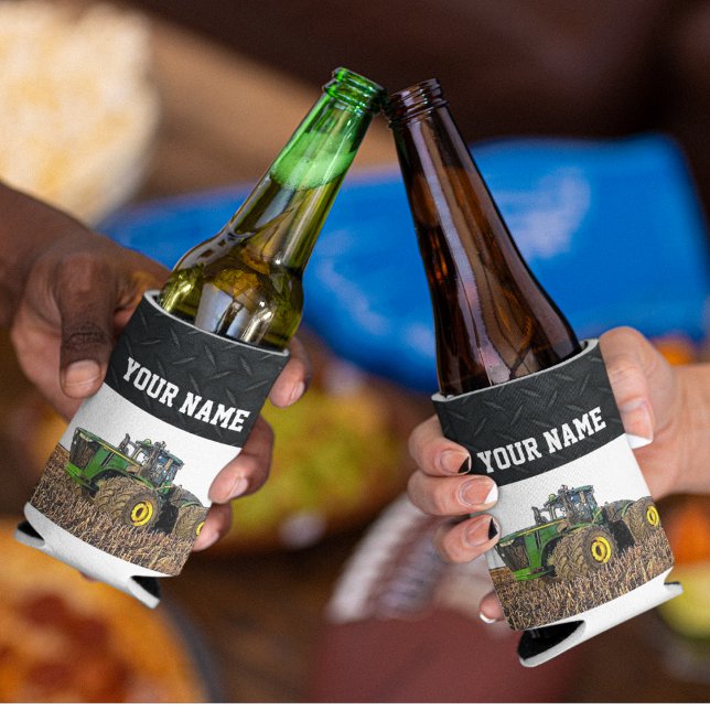 Farm Equipment Tractor Tillage Name Cool Farmer Can Cooler (Creator Uploaded)