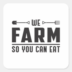Farm Farmer Agriculture Farming Chicken Gift Idea Square Sticker