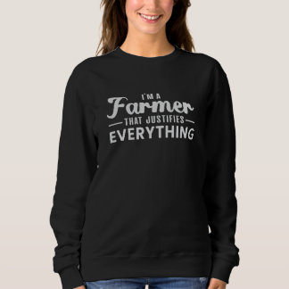 Farm Farmer Agriculture Farming Funny Tractor Gift Sweatshirt
