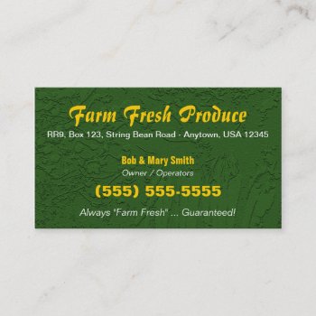 Farm / Farming Business Card by coolcards_biz at Zazzle
