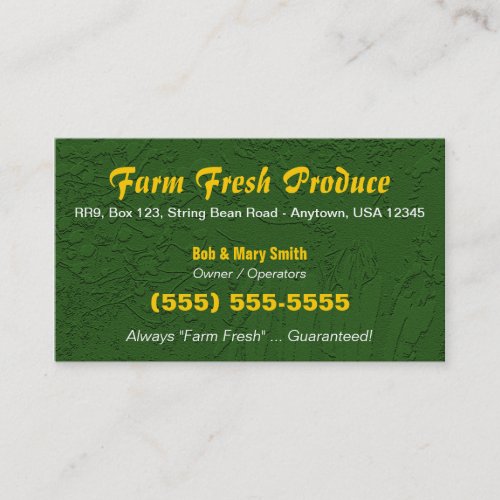 Farm / Farming Business Card