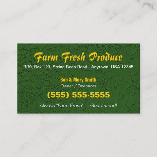 Customizable Farm / Farming Business Card