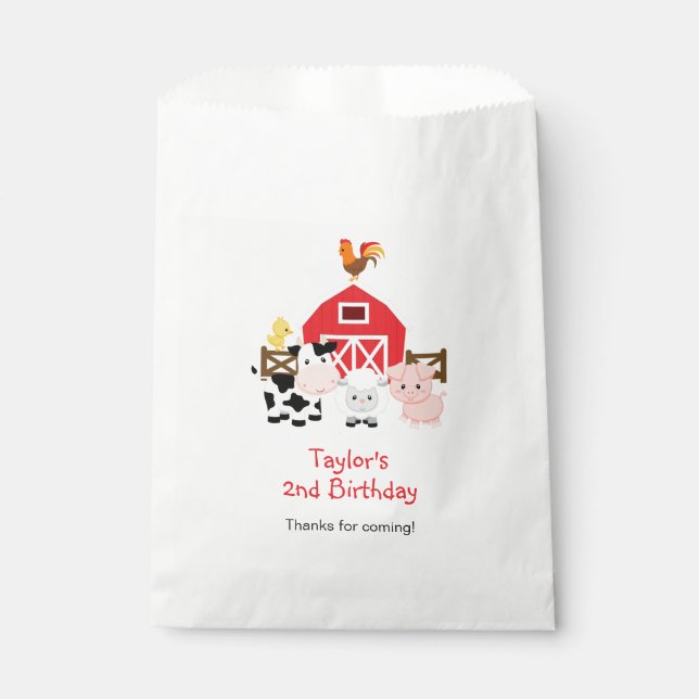 Farm Favor Bags (Personalized with Your Message) (Front)