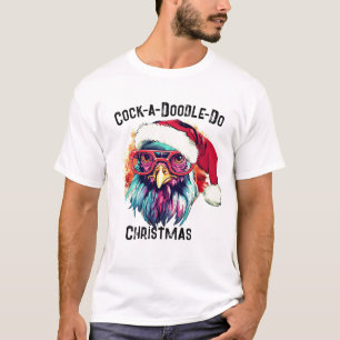 Farm Fitness Gym Tee, Christmas Rooster Humor Gift T-Shirt