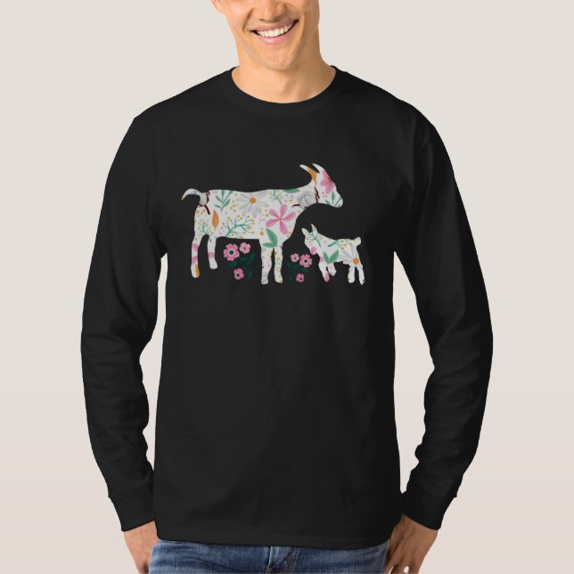 Farm Flower Goat T-Shirt (Front)