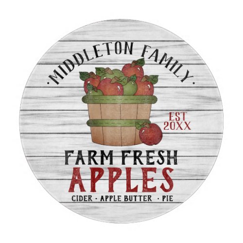 Farm Fresh Apples _ Wood Cutting Board