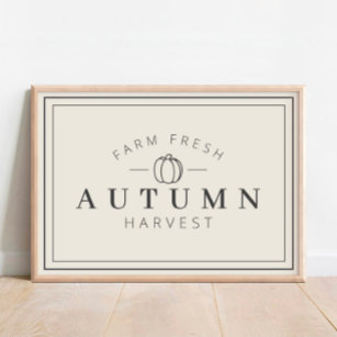 Farm Fresh Autumn Harvest Fall Poster