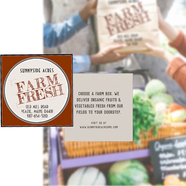 Farm Fresh Business Card Farmer's Market  (Creator Uploaded)