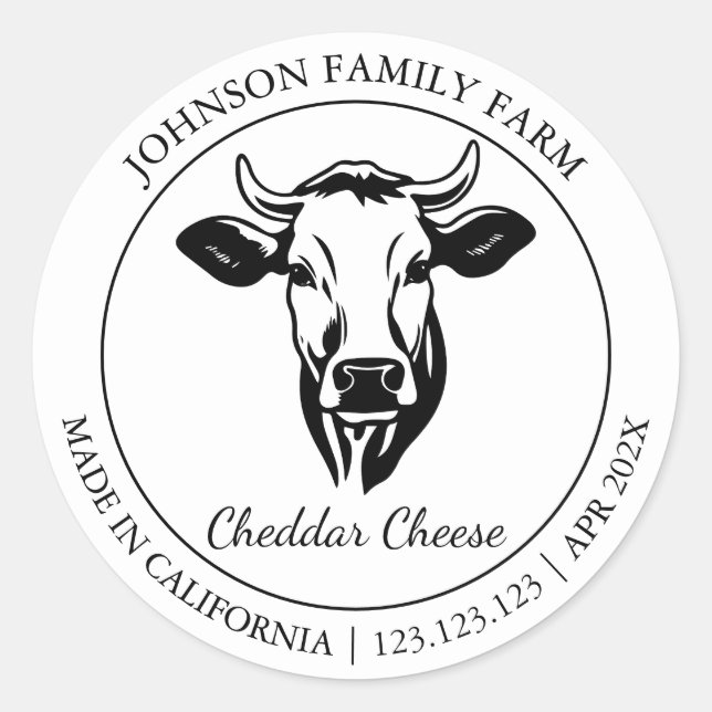 Farm Fresh Cheese Modern label (Front)