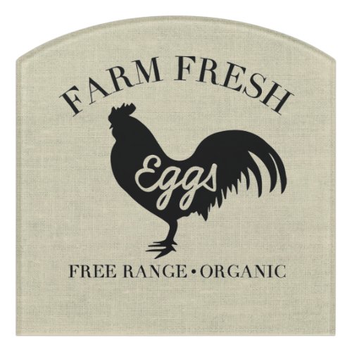 Farm Fresh Chicken Country Silhouette Door Sign