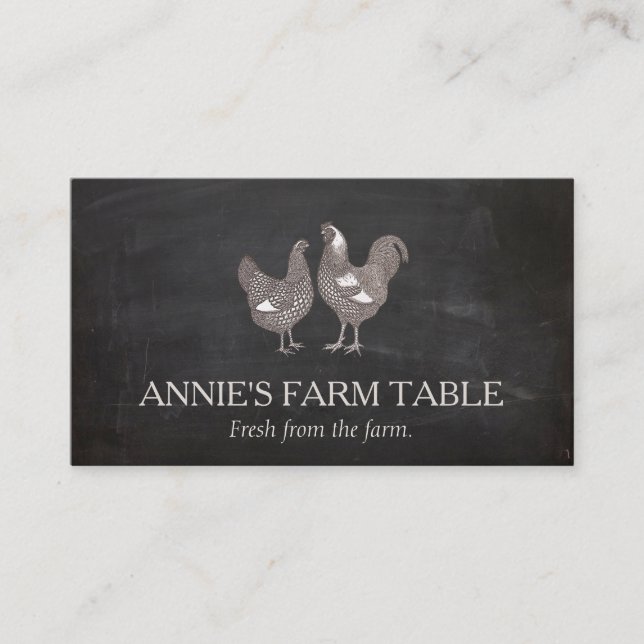 Farm Fresh Chicken Eggs Business Card (Front)
