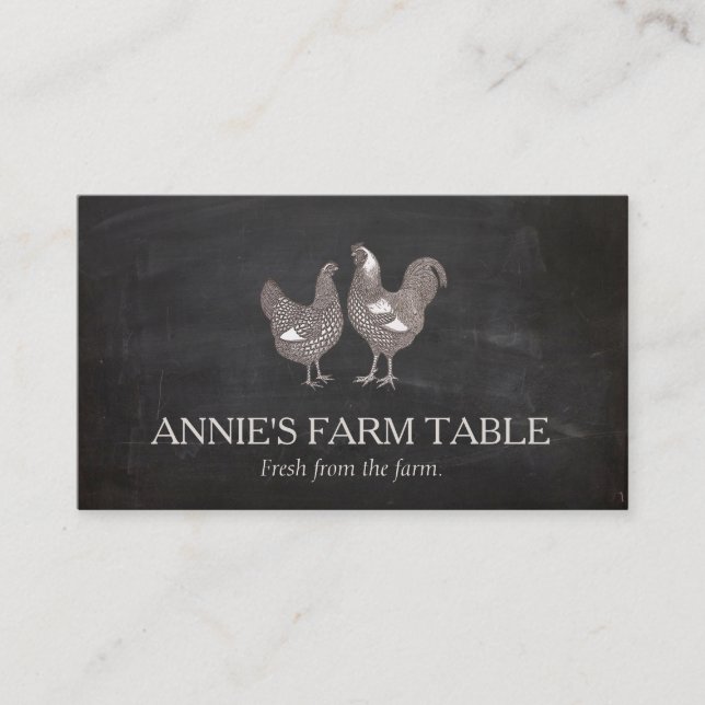 Farm Fresh Chicken Eggs Business Card (Front)