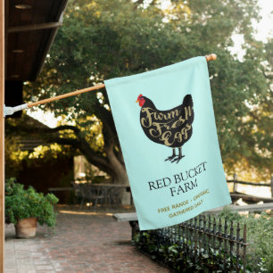 Farm Fresh Chicken Eggs House Flag