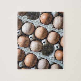 Farm Fresh Chicken Eggs in Carton Jigsaw Puzzle