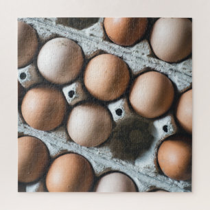 Farm Fresh Chicken Eggs in Carton Jigsaw Puzzle