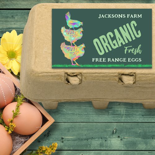 Farm Fresh Chicken Eggs Organic Free Range Rectangular Sticker