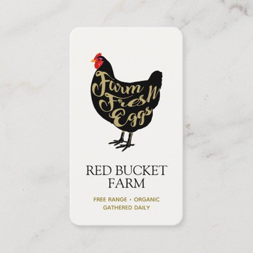 Farm Fresh Chicken Eggs Retro Business Card