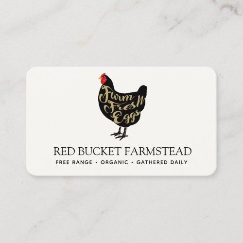 Farm Fresh Chicken Eggs Retro Business Card